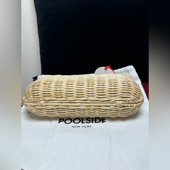 Poolside The Classica Clutch in Natural rattan hard case shoulder purse bag - Picture 8 of 10